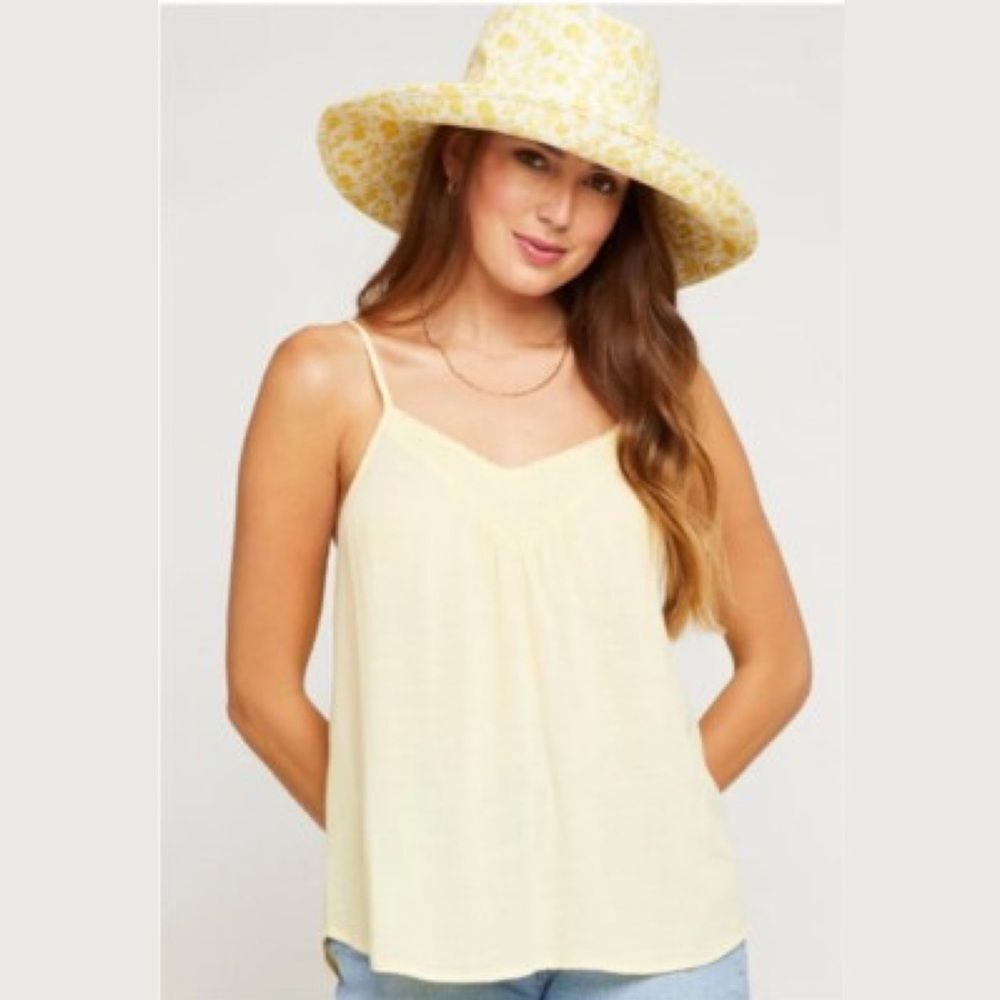 NWT Anthropologie Gentle Fawn Yellow Kahlo Tank Cami Top